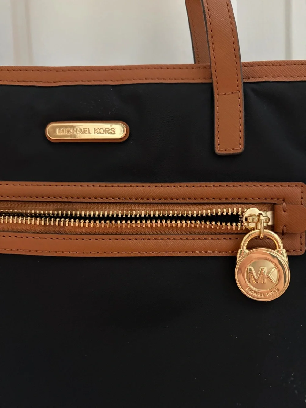 Michael Kors Kempton Black and Brown Tote